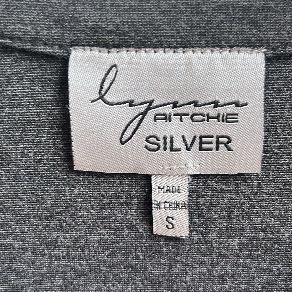Lynn Ritchie Silver Snap Up Jacket, Euc - image 6